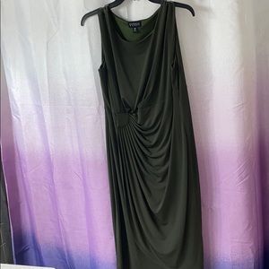 Olive green symmetrical dress